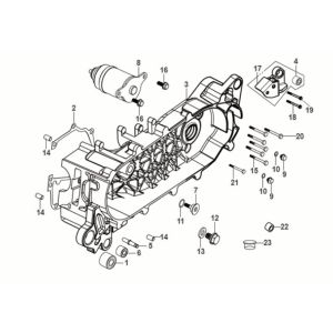 Basamento - motorino di avviamento Sym Fiddle IV 50 E5