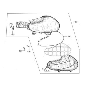 Filtro aria AGM VX50 piatto antracite opaco