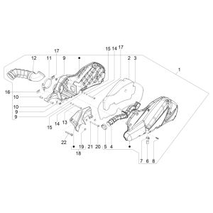 Filtro Aria Piaggio Beverly 300 IE ABS Euro 4 2016-2020