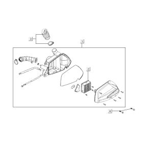 filtro aria Kymco Agility 12" 125 blu