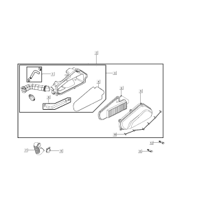 Filtro aria marrone Kymco Agility FR 12' 4 tempi Euro 4