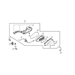 Filtro aria nero Kymco Carry 4 tempi