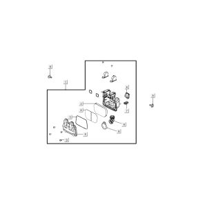 Filtro aria Kymco K-Pipe 4 tempi nero lucido