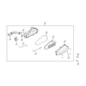 Filtro aria Kymco Like TT 4 tempi diamantato bianco