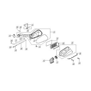 Filtro aria Kymco People S 50 4-stroke Grigio opaco