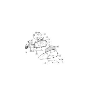 Filtro aria AC Kymco Super9 50 2 tempi nuovo modello argento - nero