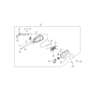 Filtro aria Kymco Super8 50 4-stroke 2007-2009 arancione