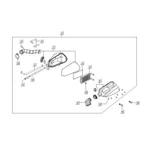 Filtro aria blu Kymco Super8 Street 50 4 tempi