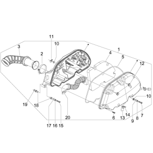 Filtro Aria Piaggio MP3 300 LT Sport 2009-2014