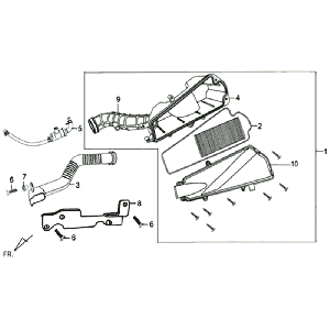 Filtro aria Sym Fiddle II (BK-7C) grigio ferro