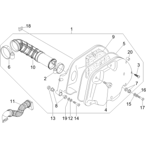Filtro aria Vespa GTS 250 ie 2005-2009 (con ABS)