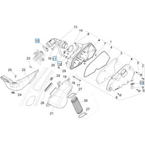 Filtro aria ABS per Vespa Sprint 125 3V IE