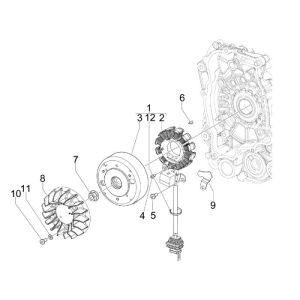 Accensione - Statore - Volano Piaggio Zip 2000 2 tempi AC