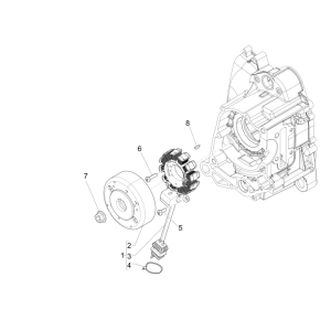 Accensione - Statore - Volano Piaggio NRG Power DD 50 2 tempi LC 2007-2017