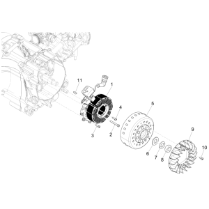 Accensione - Statore - Volano Vespa GTS 125 IE ABS Euro 5 2021