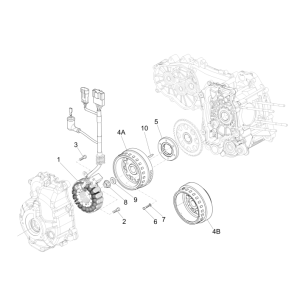 Accensione - Statore - Volano Vespa GTS 300 ie 2008-2016 (con e senza ABS)