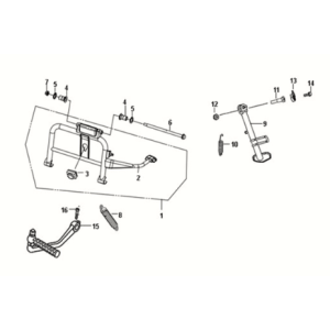 Supporto principale - braccio di avviamento Sm Fiddle III 50 E3