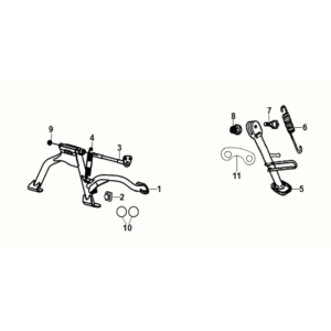 Supporto principale - braccio di avviamento Sym Orbit III 50 E5