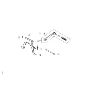 Cavalletto centrale - Kickstarter Kymco DJ 2-stroke Silver