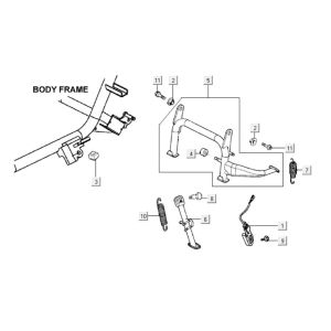 Cavalletto centrale - cavalletto laterale Kymco People S 300i