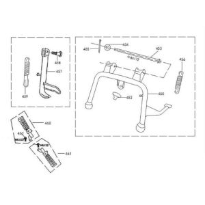 Cavalletto centrale - Cavalletto laterale marrone AGM Retro Extra