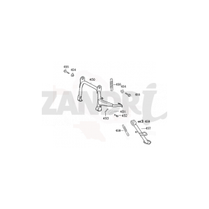 Cavalletto centrale - Cavalletto laterale Santini Capri 125 argento