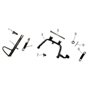 Cavalletto centrale - Cavalletto laterale China LX bianco