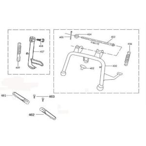Cavalletto centrale - Cavalletto laterale Edwards Tomorrow Legend antracite opaco