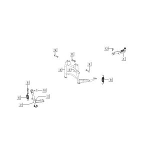 Cavalletto centrale - Cavalletto laterale - Pedale Kickstart Kymco Agility 12" 125 blu