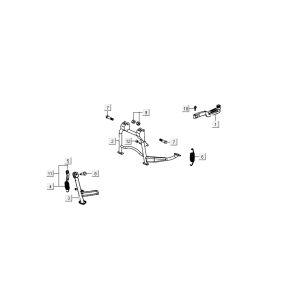 Cavalletto centrale - Cavalletto laterale - Pedale Kickstart Kymco Carry 4 tempi nero