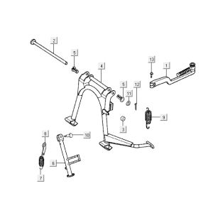Cavalletto centrale - Cavalletto laterale - Pedale Kymco Vitality 50 2 tempi AC argento perlato