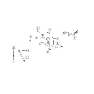 Cavalletto centrale - Cavalletto laterale - Pedale Kymco VP50 4 tempi ACoak metallico