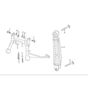 Cavalletto centrale - Cavalletto laterale Rover Fun a 4 tempi