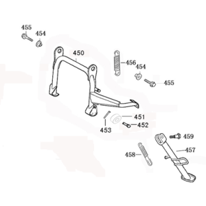Cavalletto centrale - Cavalletto laterale Wangye HT50QT-12 125 argento