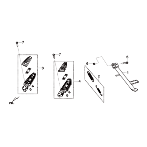 Cavalletto centrale/cavalletto laterale Sym Joymax 125I ABS