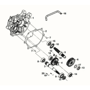 Mission case-drive shaft Sym Fiddle IV 125i LC ABS E5 2020-2021