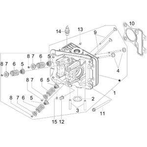 Testa cilindro Piaggio New Fly 4 tempi 4V
