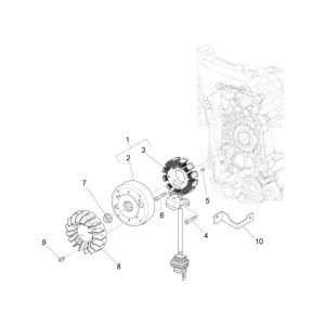 Accensione - Statore - Volano Piaggio New Fly 4 tempi 4V