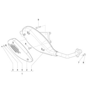 Scarico Piaggio New Fly 4 tempi 4V
