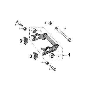 Sospensione motore Peugeot Jet Force 50 2 tempi LC nera