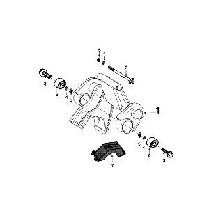 Sospensione motore Peugeot Speedfight 4 50 4 tempi AC rosso/nero