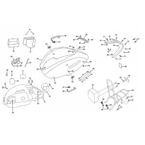 Parabrezza per moto - Scatola porta casco - portapacchi posteriore Senzo Retro GT2 4 tempi