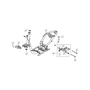 Telaio - Sospensione del motore Kymco DJ 2 tempi Silver