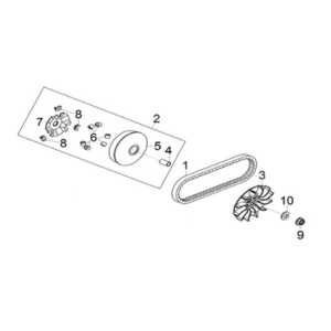 Movable drive face Sym Joymax Z 125 E4