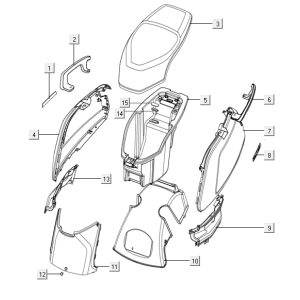 Tappi - Piastra posteriore Niu N-pro bianca - rossa