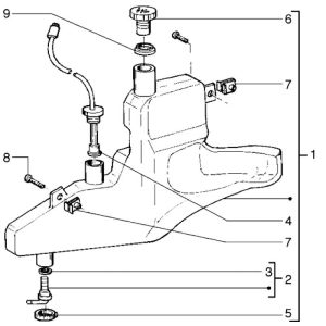Serbatoio olio Piaggio Liberty 50 2 tempi AC ←2006