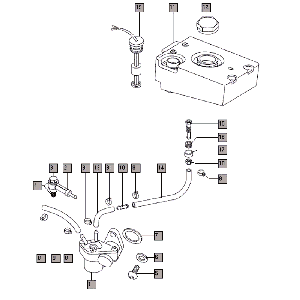 Oliepomp - olietank Tomos FLEXER XL (45KMH) (K8-L0)