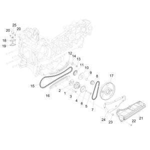 Pompa olio Piaggio MP3 300 HPE/300 HPE Sport ABS Euro 5 2020-2022