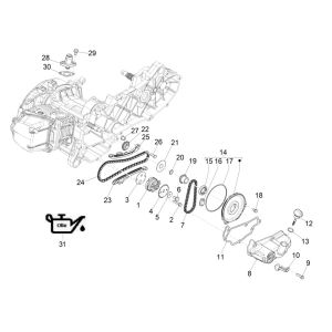 Pompa olio Piaggo Zip 50 4 tempi IGET 3V Euro 4