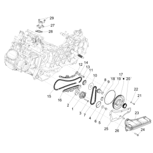Pompa olio Vespa GTS 125 IE ABS Euro 5 2021
